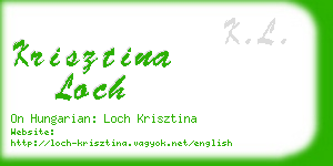 krisztina loch business card